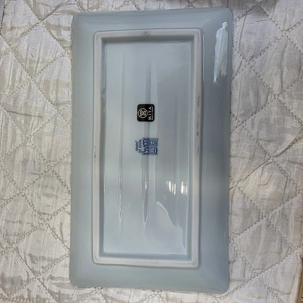 Miya Made‎ In Japan Set Of 4 Blue Sumi Sushi Plates